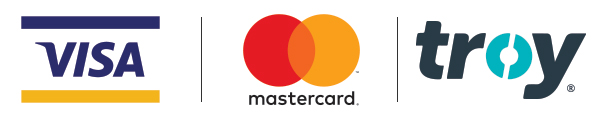 Visa, Mastercard, Troy ile güvenli ödeme